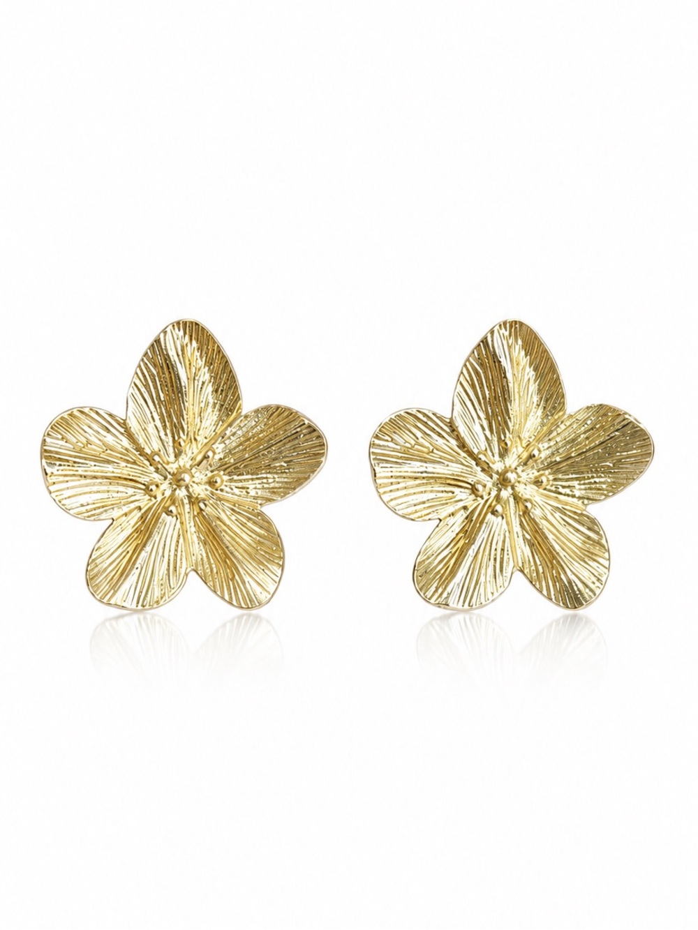 Gold Floral Earrings